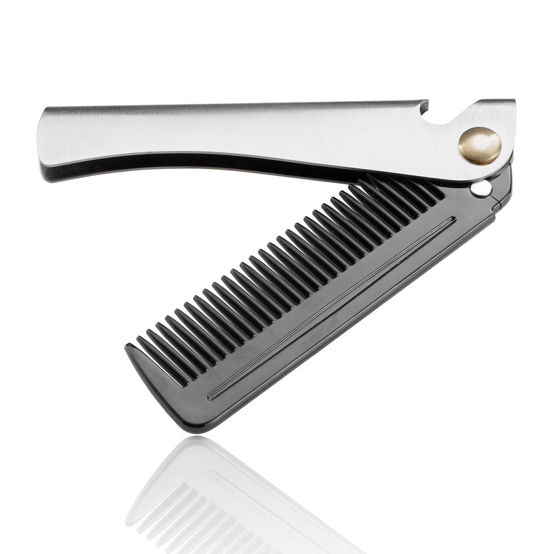 Peigne de poche barbe et cheveux d�capsuleur